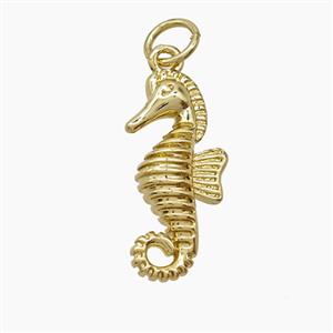 Copper Seahorse Pendant 18K Gold Plated, approx 9-18mm [FN54470]