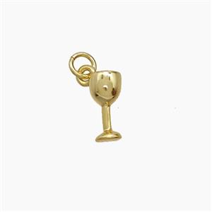 Copper Wine Glass Charms Pendant Cup Gold Plated, approx 4-8mm [FN54568]