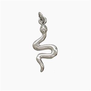 Copper Snake Pendant Platinum Plated, approx 8-16mm [FN54569]