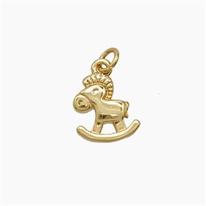 Copper Pendant Pave Zircon, Gold Plated, approx 8mm [FN54572]