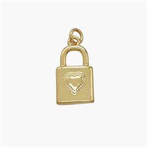 Copper Locket Pendant Heart Gold Plated, approx 8-12.5mm [FN54574]