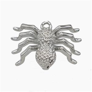 Halloween Spider Charms COpper Pendant Platinum Plated, approx 15-24mm [FN54931]