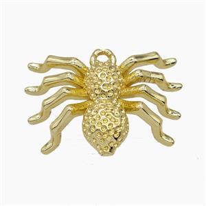 Halloween Spider Charms COpper Pendant Gold Plated, approx 15-24mm [FN54932]