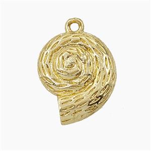 Copper Spiral Shell Pendant Gold Plated, approx 14.5-17mm [FN54946]