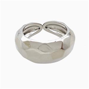 Copper Rings Platinum Plated, approx 9.5mm, 18mm dia [FN55254]