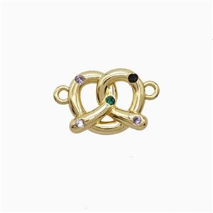 Copper Heart Pendant Pave Zirconia Gold Plated, approx 9-11mm [FN55500]