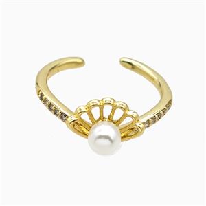 Copper Rings Pave Resin Gold Plated, approx 8-11mm, 18mm dia [FN55658]