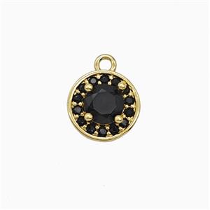 Copper Sun Pendant Pave Zirconia Crystal Glass Gold Plated, approx 9mm [FN55783]
