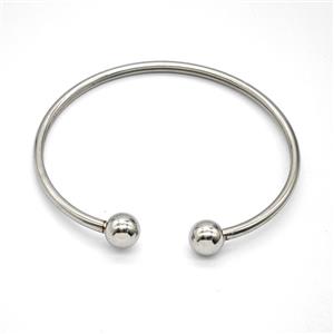 Copper Bangle Platinum Plated, approx 8mm, 3mm thickness, 50-60mm dia [FN55934]