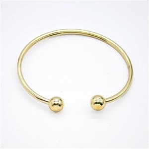 Copper Bangle Gold Plated, approx 8mm, 3mm thickness, 50-60mm dia [FN55935]