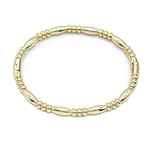 Copper Bracelet Stretchy Gold Plated, approx 4.5mm, 50-60mm dia [FN55947]