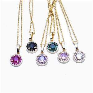 Copper Sun Necklace Pave Zirconia Crystal Glass Gold Plated Mixed, approx 9mm, 1mm, 48cm length [FN56013]