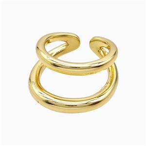 Copper Rings 18K Gold Plated, approx 13mm, 18mm dia [FN56157]