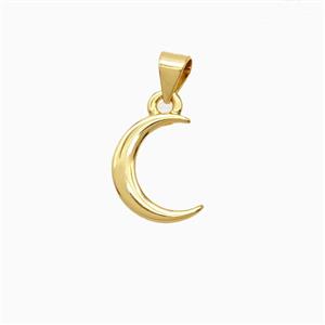 Copper Moon Pendant 18K Gold Plated, approx 10-13mm [FN56237]