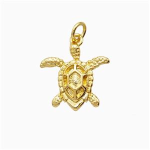 Copper Tortoise Pendant 18K Gold Plated, approx 15-16mm [FN56238]