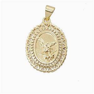 Copper Adam And Eve Pendant 18K Gold Plated, approx 17-19mm [FN56242]