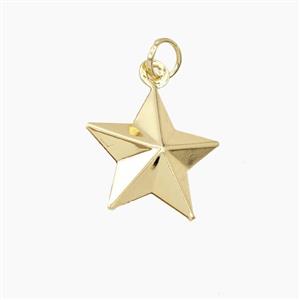 Copper Star Pendant Gold Plated, approx 16mm [FN56391]