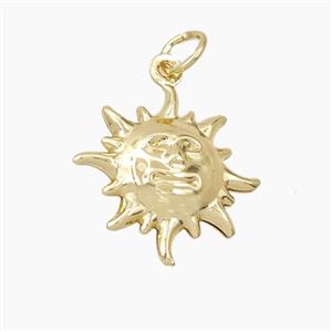 Copper Sun Pendant Gold Plated, approx 17mm [FN56393]