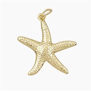 Copper Starfish Pendant Gold Plated, approx 20mm [FN56397]