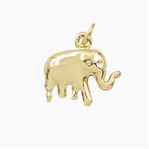 Copper Elephant Pendant Gold Plated, approx 11-15mm [FN56401]