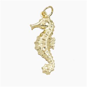 Copper Seahorse Pendant Gold Plated, approx 10-25mm [FN56405]