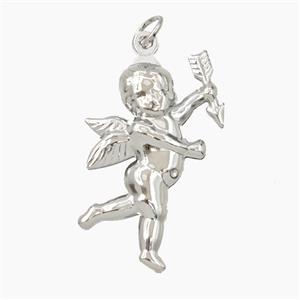 Copper Cupid Pendant Platinum Plated, approx 17-27mm [FN56410]