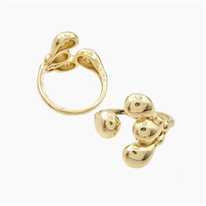 Copper Rings Gold Plated, approx 7-19mm, 18mm dia [FN56434]
