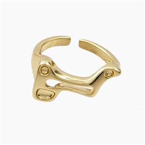 Copper Rings Gold Plated, approx 11-19mm, 18mm dia [FN56435]