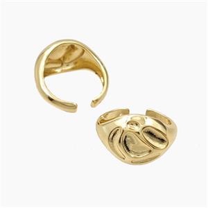Copper Rings Gold Plated, approx 14-18mm, 18mm dia [FN56437]