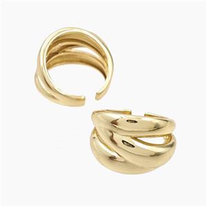 Copper Rings Gold Plated, approx 15mm, 18mm dia [FN56438]