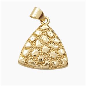 Bohemia Style Copper Triangle Pendant Gold Plated, approx 18mm [FN56444]