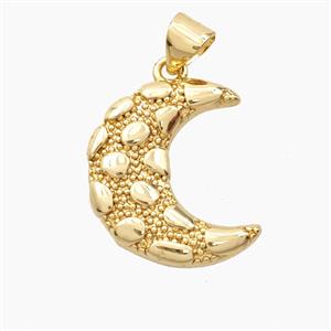 Bohemia Style Copper Moon Pendant Gold Plated, approx 16-19mm [FN56450]