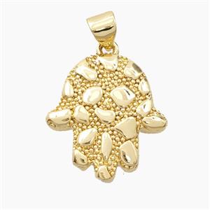 Bohemia Style Copper Hamsahand Pendant Gold Plated, approx 18-19.5mm [FN56451]