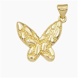 Bohemia Style Copper Butterfly Pendant Gold Plated, approx 16-18mm [FN56452]