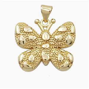 Bohemia Style Copper Butterfly Pendant Gold Plated, approx 18-22mm [FN56454]