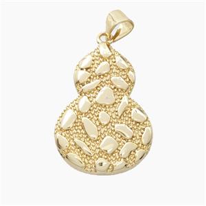 Bohemia Style Copper Gourd Pendant Gold Plated, approx 18-25mm [FN56457]