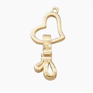 Copper Heart Pendant Gold Plated, approx 9-30mm [FN56487]