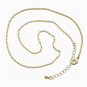 Copper Necklace Chain Gold Plated, approx 1.5mm, 40-45cm length [FR11813]