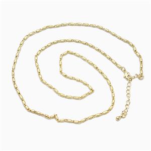 Copper Necklace Chain Gold Plated, approx 2mm, 54-60cm length [FR11815]