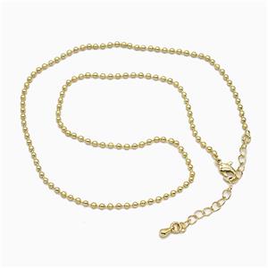 Copper Necklace Chain Gold Plated, approx 2mm, 40-45cm length [FR11837]