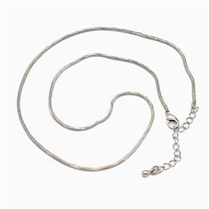 Copper Necklace Chain Platinum Plated, approx 1.4mm, 40-45cm length [FR11844]