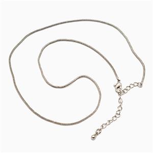 Copper Necklace Chain Platinum Plated, approx 1.2mm, 40-45cm length [FR11846]