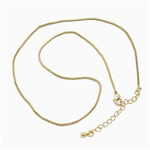 Copper Necklace Chain Gold Plated, approx 1.2mm, 40-45cm length [FR11847]