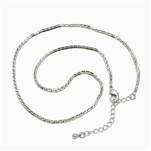 Copper Necklace Chain Platinum Plated, approx 2mm, 40-45cm length [FR11848]