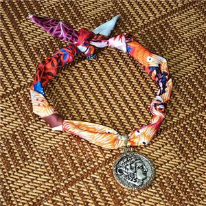 Polyester Fabric Necklace With Human, approx 38mm, 68cm length [FR11871]