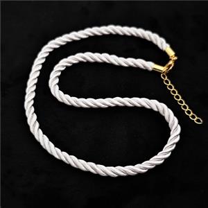 White Nylon Wire Necklace, approx 5mm, 40-45cm length [FR11892]