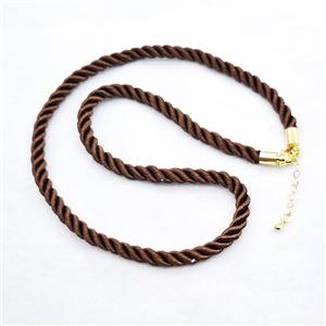 Chocolate Nylon Wire Necklace, approx 5mm, 40-45cm length [FR11893]