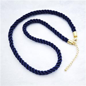 Darkblue Nylon Wire Necklace, approx 5mm, 40-45cm length [FR11894]