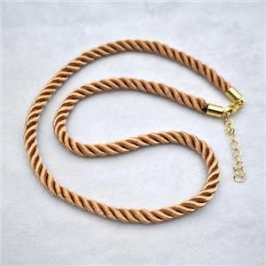 Coffee Nylon Wire Necklace, approx 5mm, 40-45cm length [FR11895]