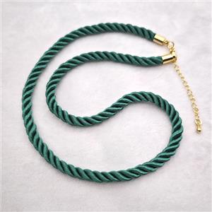 Green Nylon Wire Necklace, approx 5mm, 40-45cm length [FR11900]
